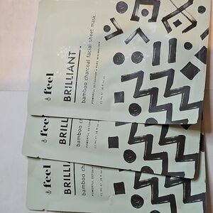 3 Feel Brilliant Bamboo Charcoal facial Sheet Mask